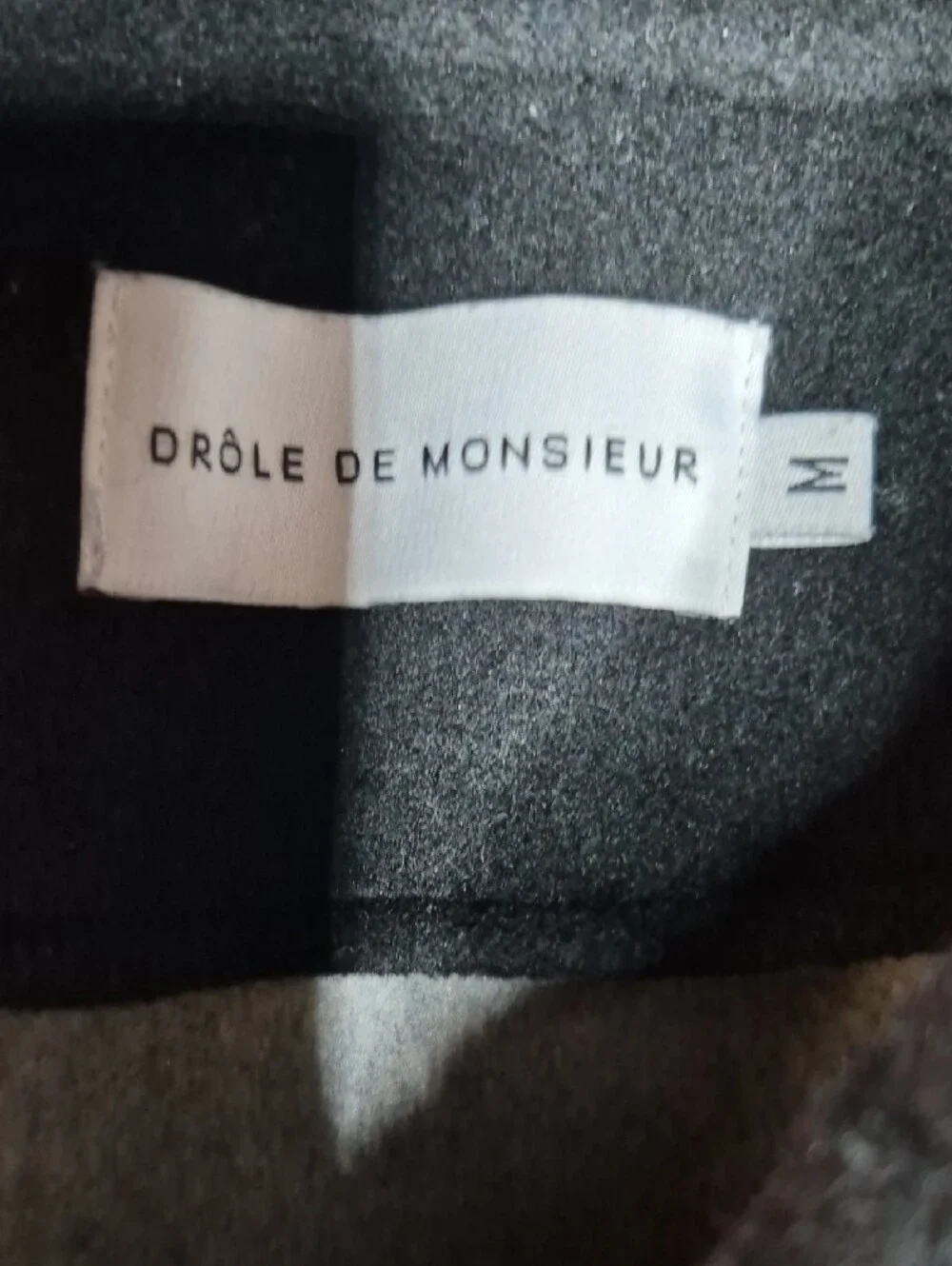 Drôle de Monsieur Wool‎ Blend Qtr Zip Drawstring Hoodie M